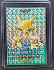 Pokemon 1996 Japanese Bandai Carddass Green No.065 Alakazam Prism Card - LP