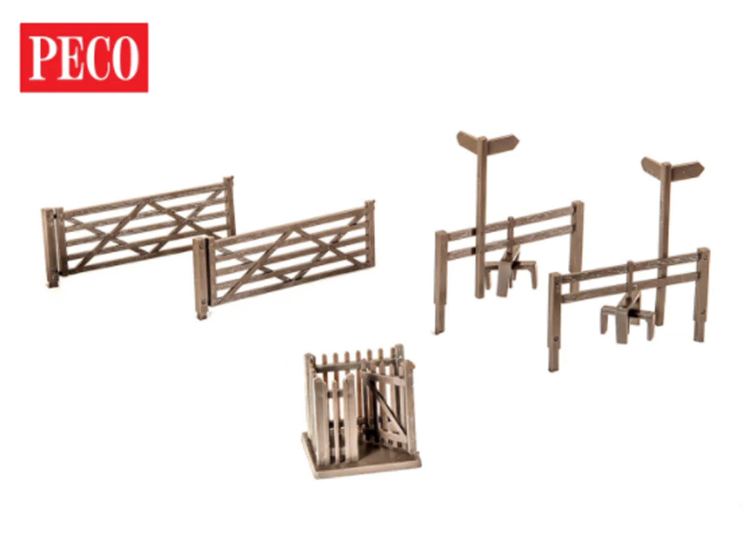 Peco LK86 2 Field Gates, 2 Styles & 1 Wicket Gate Kit