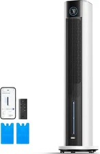 Dreo Evaporative Air Swamp Cooler 85° Oscillating Bedroom Floor Fan 4 Modes 43"