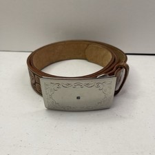 Vintage Genuine Cowhide Western Cowboy Belt With Buckle SZ 36 Made in USA Cardat