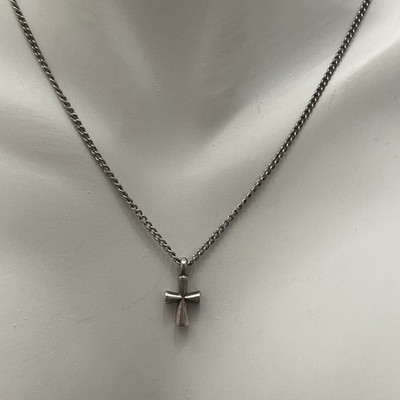 James Avery St. Teresa Cross Sterling Silver Pendant Necklace