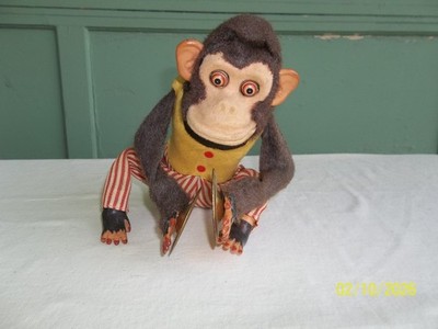 Vtg 1950's Musical Jolly Chimp Clapping Cymbal Monkey Toy CK Japan DOESN'T WORK