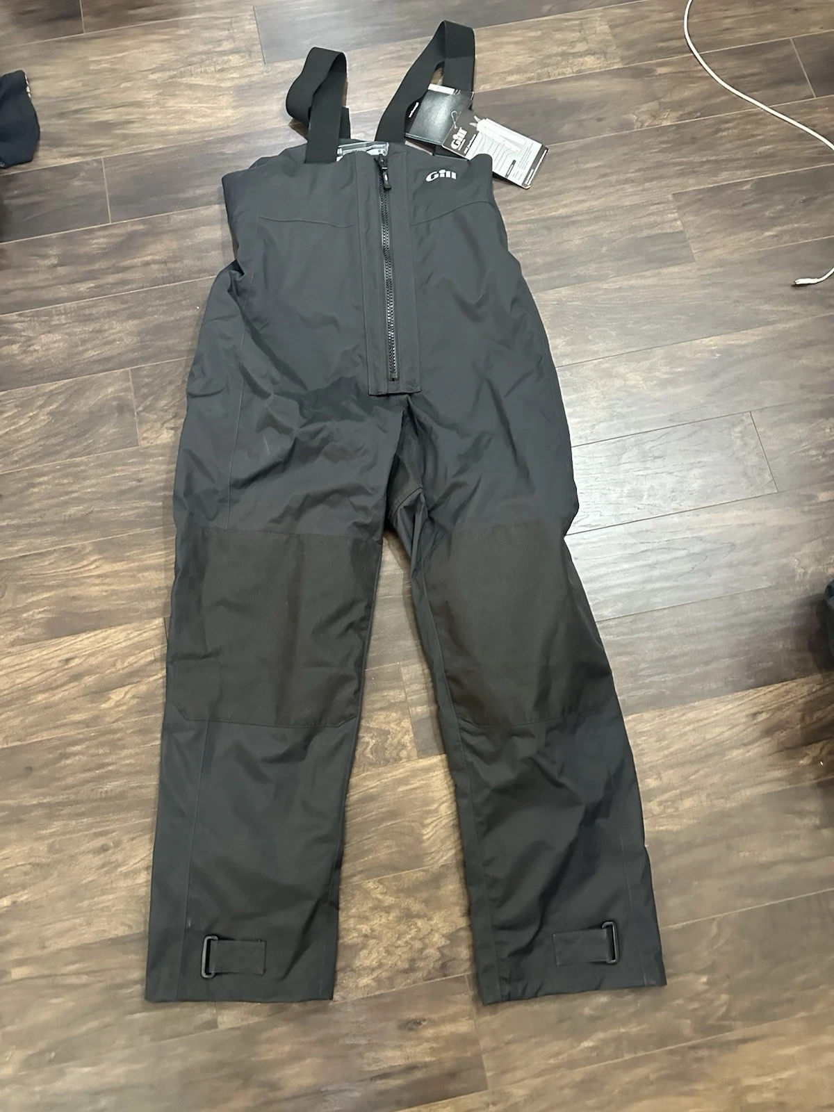 GILL Men Size S Coast Trousers Gray Fishing Water Bib New. MSRP $159