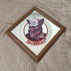 Vintage 1986 Coors Light Beer Wolf Mirror Sign Adolph Coors Co. Bar Decor