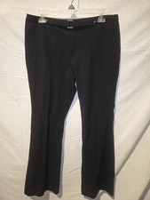 Vintage Ralph Ralph Lauren Womens Black Pleated Nylon Blend Slacks Pants Size 12