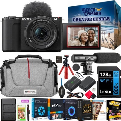 Sony ZV-E10 II Mirrorless Camera Black + 16-50mm OSS II Lens Kit Creator Bundle