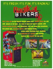 Radikal Bikers Atari Games Video Arcade Flyer / Brochure / Ad - Excellent image