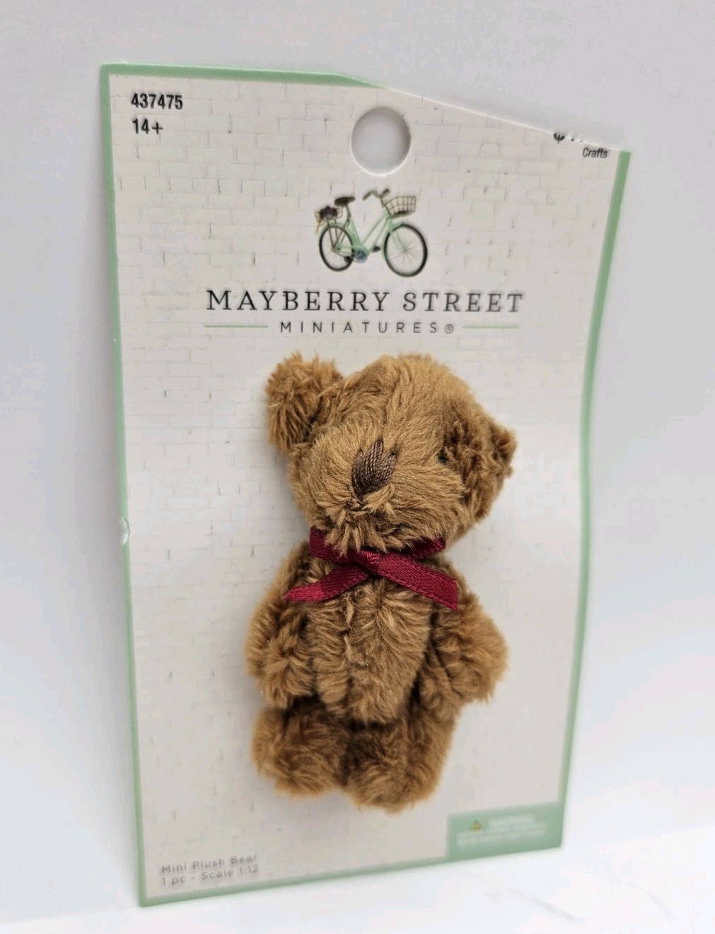 Mayberry Street Miniatures Dollhouse Teddy Bear Plush Jointed 1:12 Scale