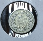 1897 Netherlands Silver 25 Cents Coin Queen Wilhelmina Rare with Unique Toning — photo 2