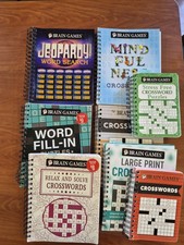 Lot Of 8 Word Puzzles by Brain Games and Publications
