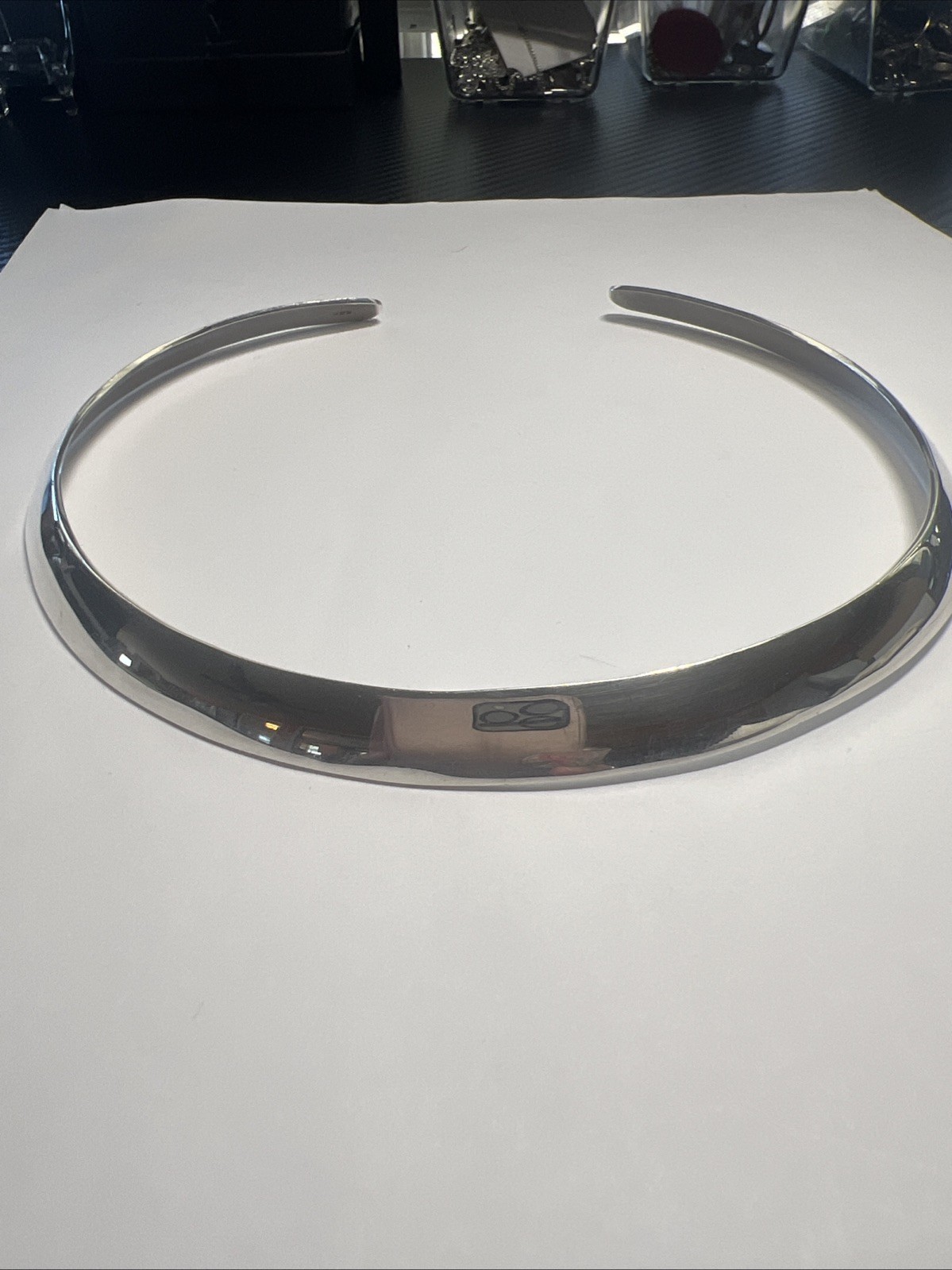 Solid Sterling Silver Torque Choker Necklace 925 … - image 20