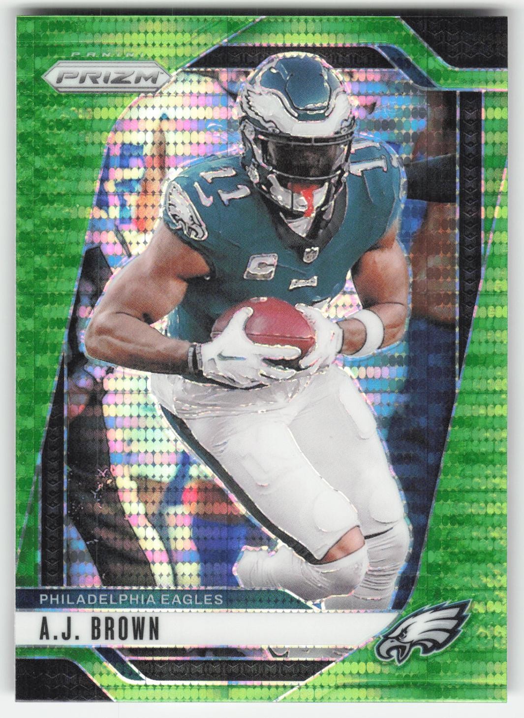 2024 Panini Prizm #233 A.J. Brown Neon Green Pulsar