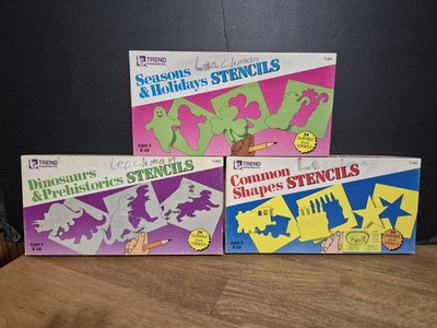 TREND Enterprises And Ideal School Supply Vintage Stencils 3 Boxes