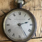 1900-1920 Antique English Pocket Watch Best Patent Lever Gunmetal Swiss Made