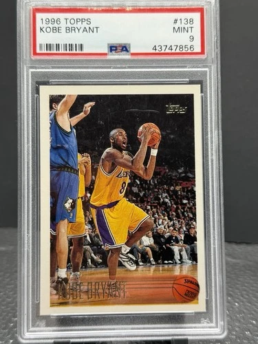 1996-97 Topps Kobe Bryant Rookie RC #138 Lakers PSA 9