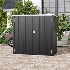 5.5 x 3ft Garden Shed Lockable Door Sloped Roof Outdoor Tool Storage House Sheds