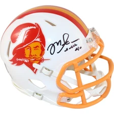 Mike Alstott Signed Tampa Bay Buccaneers TB Mini Helmet Beckett Witness 51711