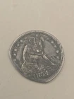 1854 Seated Liberty Silver Quarter 25c