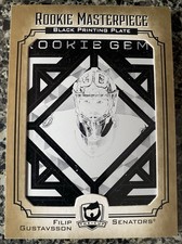 2021-22 The Cup Hockey Rookie Masterpiece Filip Gustavsson 1/1 1 Of 1 RC Black
