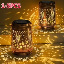 Solar Lantern Hanging Light LED Hummingbird Outdoor Garden Lamp Waterproof Decor