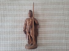 VINTAGE 70's HIP ORIGINAL HAWAII KING KAMEHAMEHA WOOD GRAIN RESIN STATUE