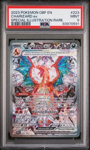 Pokémon TCG Charizard ex Obsidian Flames 223 Special Illustration Holo PSA 9