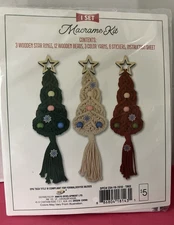 Macrame Christmas Tree DIY Kit - Festive Craft Decor by Ankyo--New (makes 3)