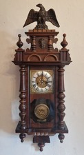Antique / Vintage German Vienna Style Wall Clock - In Good Working Order