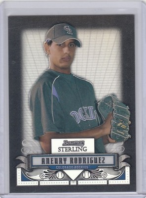2008 Aneury Rodriguez Bowman Sterling ROOKIE BLACK REFRACTOR Parallel /25 - AR 