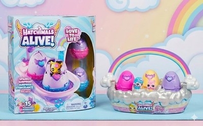 NEW Hatchimals Alive Spring Basket & Make a Splash Color-Change Playset Lot of 2