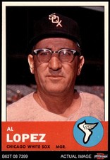 1963 Topps #458 Al Lopez White Sox MANAGER HOF 8 - NM/MT