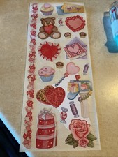 CREATIVE MEMORIES Valentine Stickers One Sheet HTF Rare New
