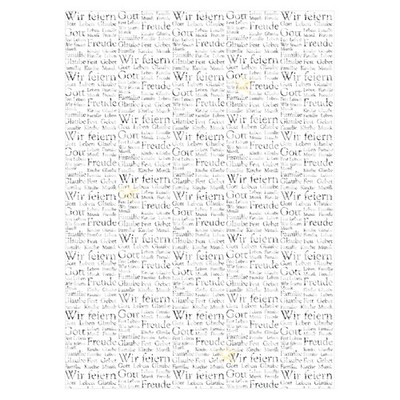URSUS Transparentpapier Silver Style Words A4 115g qm Bastelpapier Dekorpapier