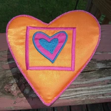 1999 Vintage Embellished Sequin Heart Gift Box Pink  Trinket Keepsake Jewelery