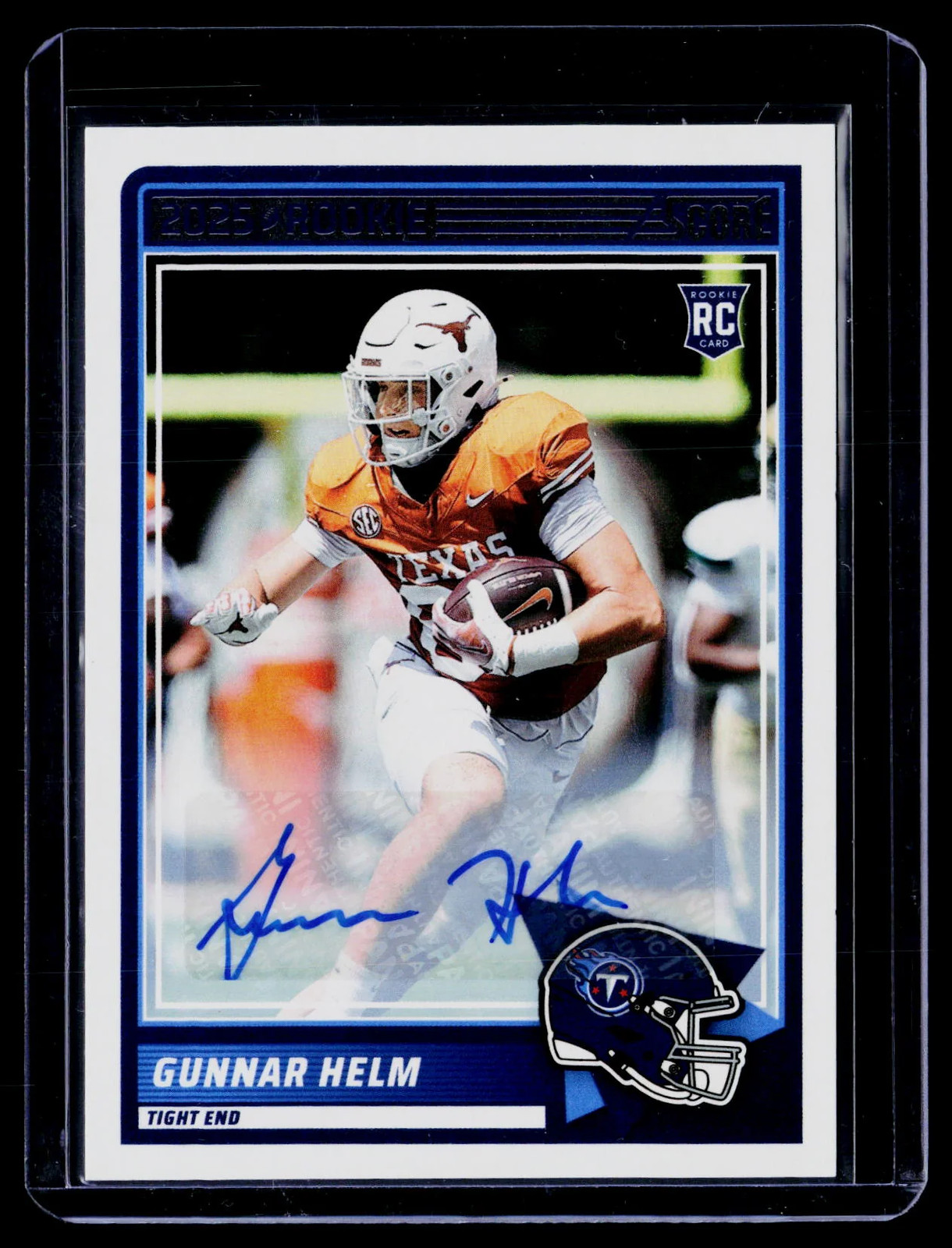 2025 Panini Score Football Base Rookie Signatures Gunnar Helm Autograph #99