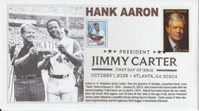 6° Cachets 6043 President Jimmy Carter with Baseball Great Hank Aaron 