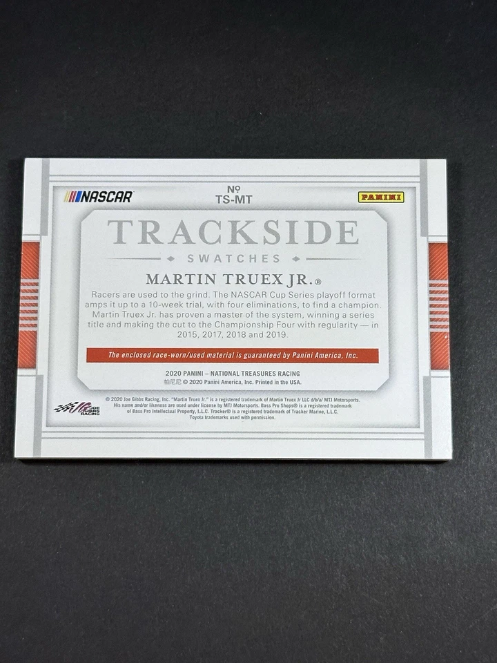 2020 Panini National Treasures Trackside Swatches /25 Martin Truex Jr #TS-MT - Image 2 of 2