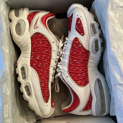 Size 9.5 - Nike Supreme x Air Max Tailwind 4 University Red
