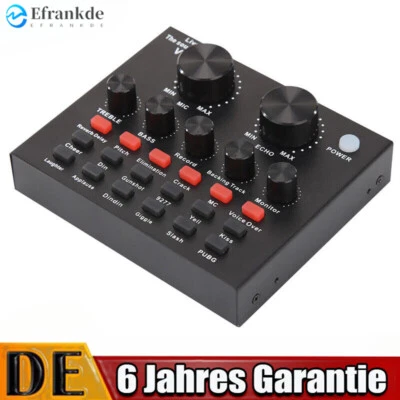 Live Soundkarten Set Audio Interface für PC Aufnahme YouTube Live-Streaming