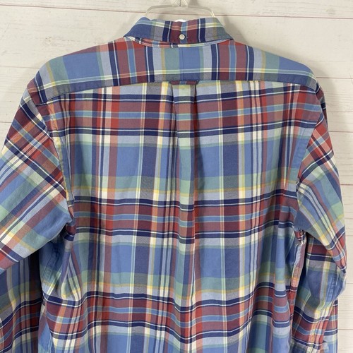 Ralph Lauren Mens Long Sleeve Button Front Shirt Sz L Blue Pink Plaid Cotton - Picture 4 of 12