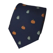 Pumpkin Pattern Tie Men Fancy Holiday Gift Necktie