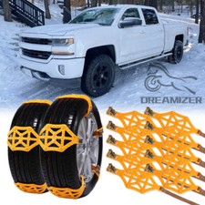 10x Car Truck Snow Anti Slip Tire Chains Emergency For Chevy Silverado 1500 2500