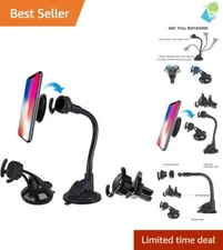 Flexible 3-in-1 Car Mount: Secure Your Smartphone on Dash, Windshield or Vent