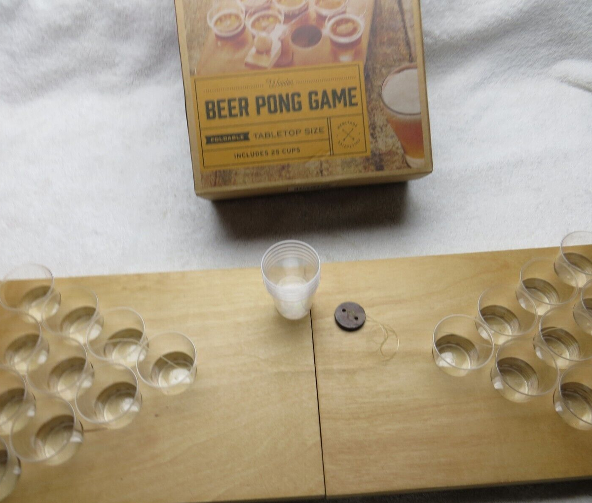 Jeu De Beer Pong En Bois – Refinery – Taille Table – Jeu D'apéro Adulte – Neuf
