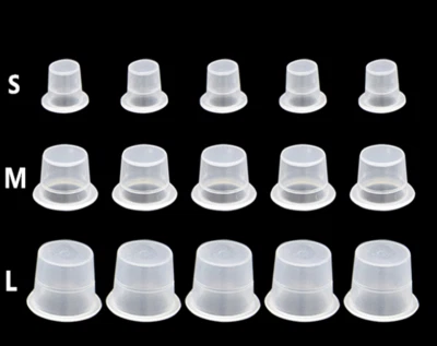 Tattoo Ink Eyebrow Makeup Pigment Holder Cups Plastic Container Disposal S/M/L