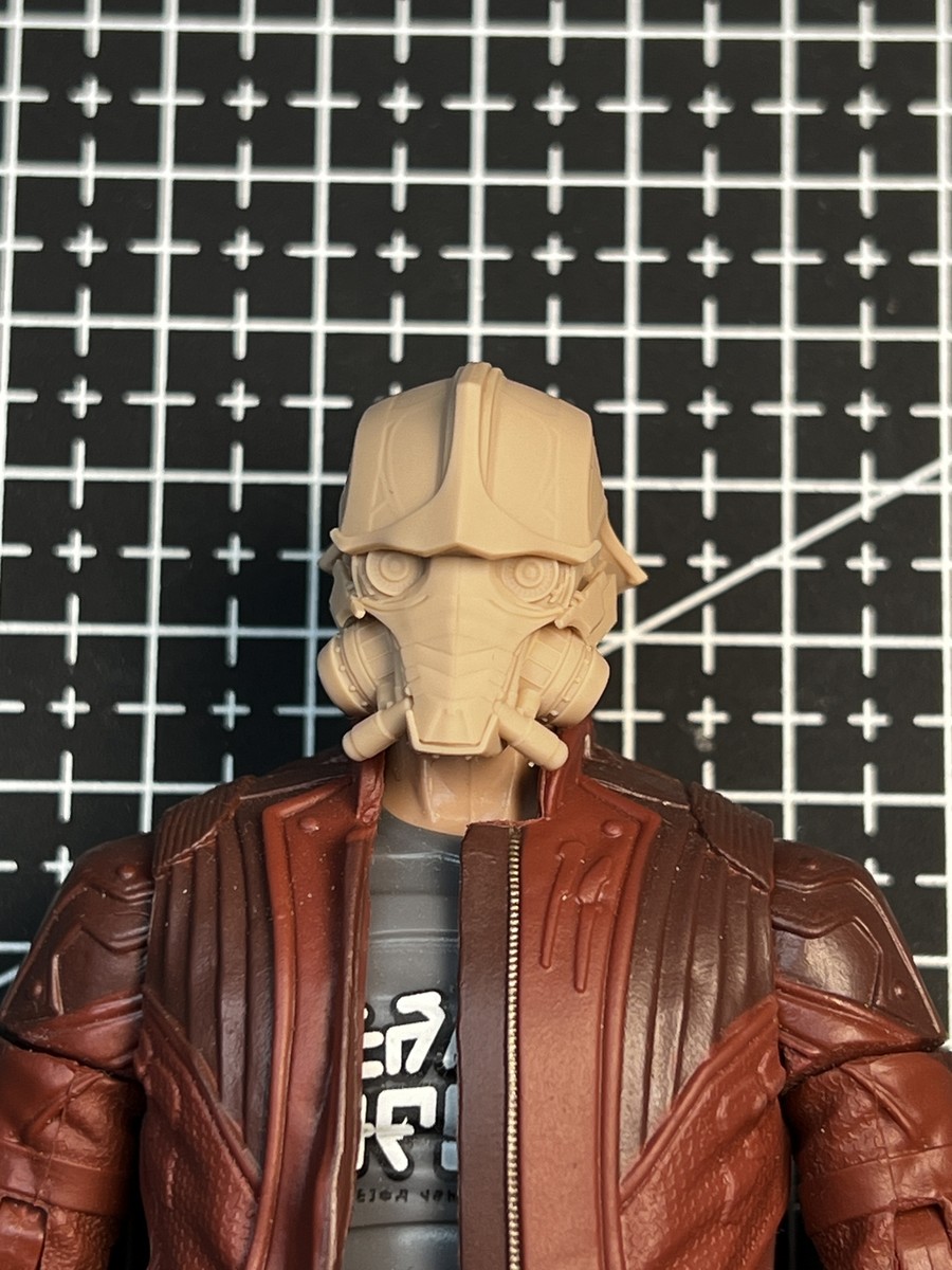 1/12 Unpainted Retro Mask Star-Lord Head Carved Fit 6'' ML