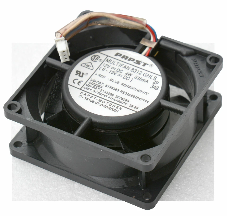 12V 80x80 mm LÜFTER COOLER FAN PAPST MULTIFAN 8312 54 m³/h LEISE 36 dB 2,6W V161 - Bild 2 von 3