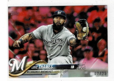 2018 TOPPS MINI ON DEMAND PINK ERIC THAMES #d 23/25 MILWAUKEE BREWERS