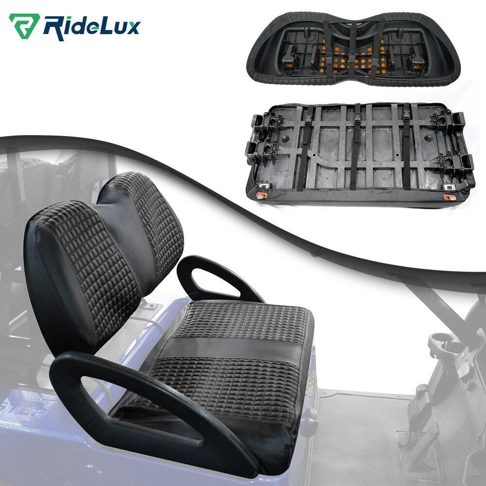 Club Car Precedent Golf Cart Black Front Seat Cover Kit No Staple Installation
