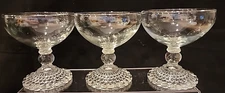 Anchor Hocking Bubble Foot Champagne/Sherbet Glasses Set of 3